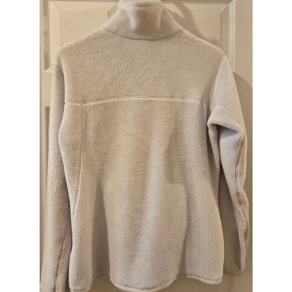 Patagonia Polartec Re-Tool Quarter Snap Fleece Cream Gray Pockets Womens Large - Picture 4 of 11